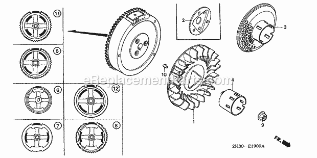 Honda GX340K1 (Type EDT/A)(VIN# GC05-3600001-9999999) Small Engine Page M Diagram