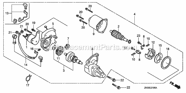 Honda GX340K1 (Type EDT/A)(VIN# GC05-3600001-9999999) Small Engine Page O Diagram