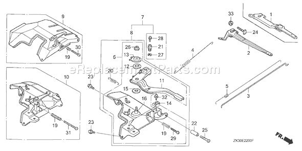 Honda GX340K1 (Type QDW9)(VIN# GC05-2000001-3599999) Small Engine Page D Diagram