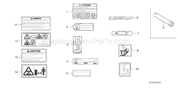 Honda GX340U1 (Type ED6)(VIN# GCAMK-1000001) Small EngineParts Page Q Diagram