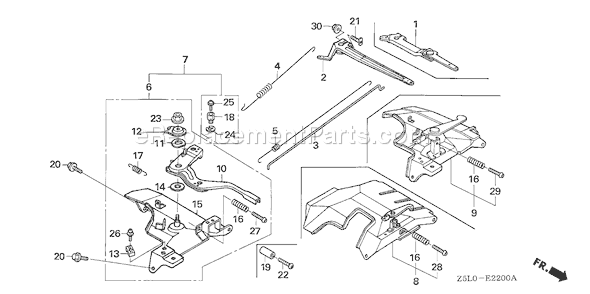 Honda GX340U1 (Type ED6)(VIN# GCAMK-1000001) Small EngineParts Page D Diagram