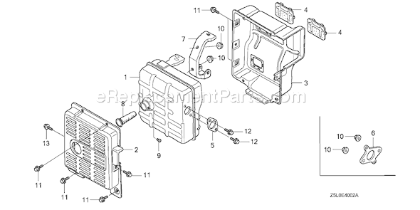 Honda GX340U1 (Type EDS2)(VIN# GCAMK-1000001) Small EngineParts Page R Diagram