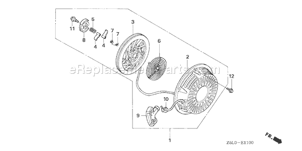 Honda GX340U1 (Type LXE4)(VIN# GCAMK-1000001) Small EngineParts Page S Diagram