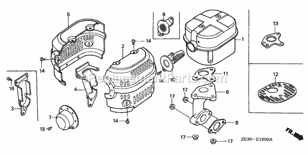 Honda GX340 (Type QAP)(VIN# GC05-1000001-1469766) Small Engine Page L Diagram