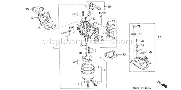 Honda GX340 (Type STP)(VIN# GC05-1000001-1469766) Small Engine Page C Diagram