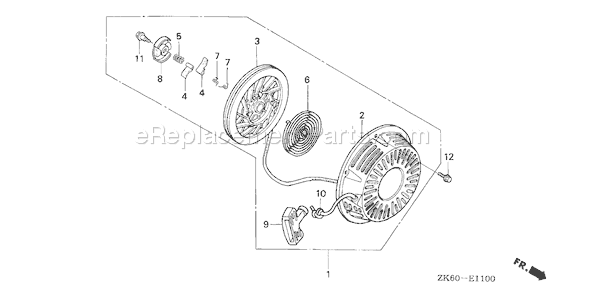 Honda GX390K1 (Type QNK)(VIN# GCAA-3400001-9999999) Small Engine Page S Diagram