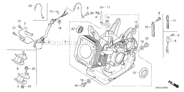 Honda GX390K1 (Type QNK)(VIN# GCAA-3400001-9999999) Small Engine Page G Diagram