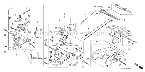 Honda GX390K1 (Type VC2)(VIN# GCAA-3400001-9999999) Small Engine Page E Diagram