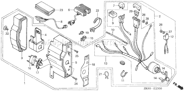 Honda GX390K1 (Type VC2)(VIN# GCAA-3400001-9999999) Small Engine Page F Diagram