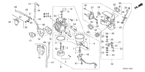 Honda GX390K1 (Type VXG)(VIN# GCAA-3400001-9999999) Small Engine Page D Diagram