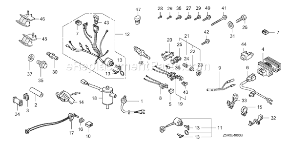 Honda GX390R1 (Type VXG)(VIN# GCANK-1000001) Small Engine Page P Diagram