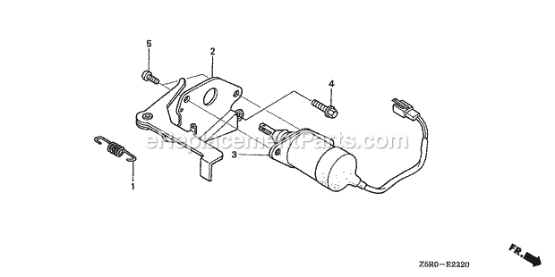 Honda GX390R2 (Type ED6)(VIN# GCBHK-1000001-9999999) Engine Auto_Throttle Diagram