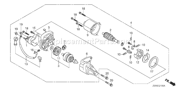 Honda GX390U1 (Type ENT2)(VIN# GCANK-1000001) Small Engine Page V Diagram