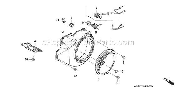 Honda GX390U1 (Type VWT4)(VIN# GCANK-1000001) Engine Page I Diagram