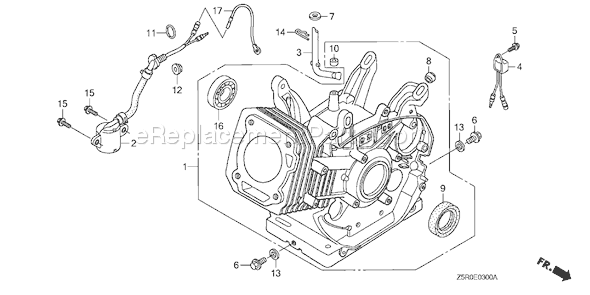 Honda GX390U1 (Type VXG2)(VIN# GCANK-1000001) Small Engine Page G Diagram