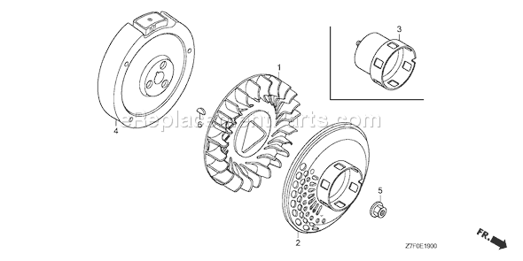 Honda GX390UH1 (Type QTT)(VIN# GCAHH-0000001) Small Engine Page J Diagram