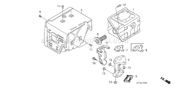 Honda GX390UH1 (Type QTT)(VIN# GCAHH-0000001) Small Engine Page N Diagram