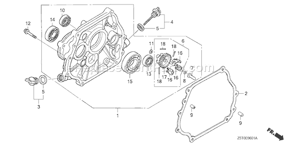 Honda GX390UT1 (Type HA2)(VIN# GCAKT-1000001) Small Engine Page E Diagram