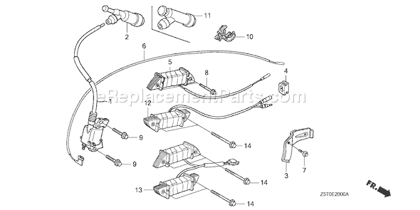 Honda GX390UT1 (Type QXQ4)(VIN# GCAKT-1000001) Small Engine Page L Diagram