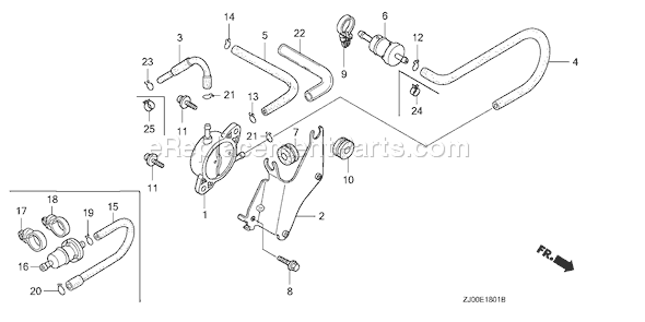 Honda GX610K1 (Type QZF)(VIN# GCAC-2000001-2059999) Small Engine Page L Diagram