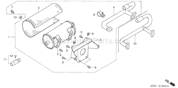 Honda GX610K1 (Type QZF)(VIN# GCAC-2000001-2059999) Small Engine Page O Diagram