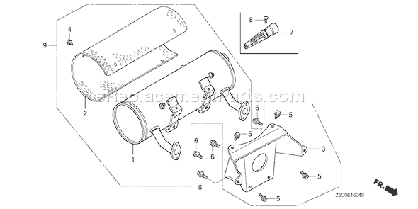 Honda GX620R1 (Type QAF2)(VIN# GCARK-1000001) Small Engine Page R Diagram