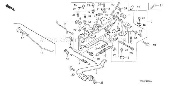 Honda GX620U1 (Type QWA6)(VIN# GCARK-1000001) Small Engine Page E Diagram