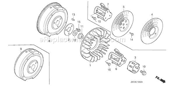 Honda GX620U1 (Type QZB2)(VIN# GCARK-1000001) Small Engine Page L Diagram