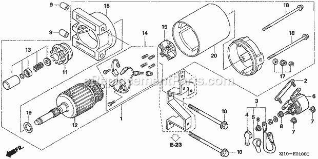 Honda GX620 (Type VAFU)(VIN# GDAH-1000001-1099999) Small Engine Page O Diagram