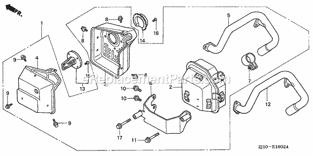 Honda GX620 (Type VZE5)(VIN# GCAD-1000001-1999999) Small Engine Page M Diagram