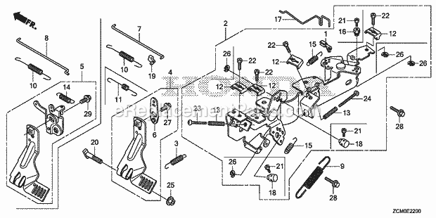 Honda GX630H (Type VXC)(VIN# GDABH-1000001-9999999) Engine Control Diagram