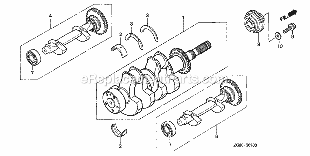 Honda GX640 (Type SD4)(VIN# GAAD-1000001-1029999) Small Engine Page G Diagram