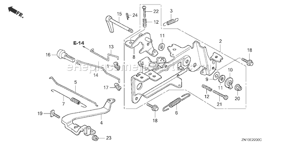 Honda GX670 (Type BXFA)(VIN# GCAM-1050001-9999999) Small Engine Page D Diagram