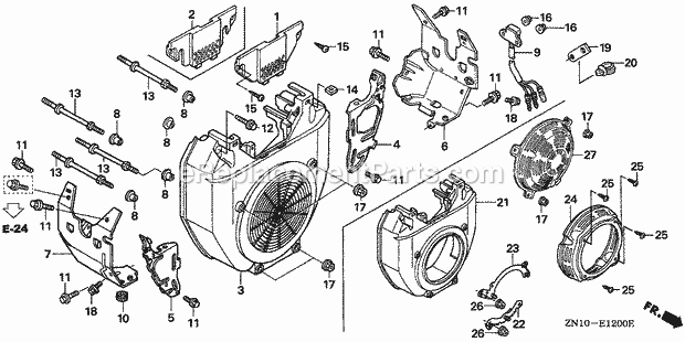 Honda GX670 (Type TDW)(VIN# GCAM-1000001-1049999) Small Engine Page G Diagram