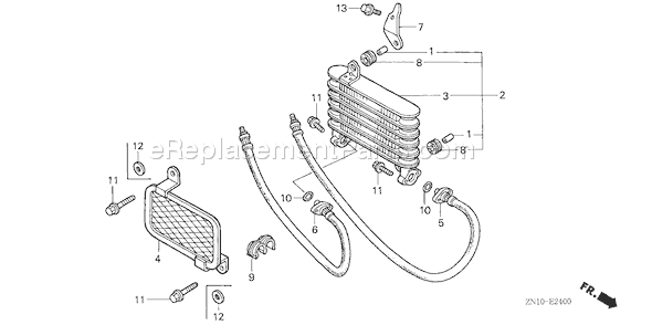 Honda GX670 (Type VXE2)(VIN# GCAM-1000001-1049999) Small Engine Page R Diagram