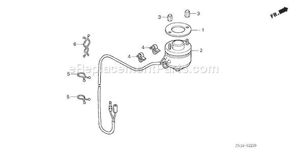 Honda GX670 (Type VXE2)(VIN# GCAM-1000001-1049999) Small Engine Page B Diagram