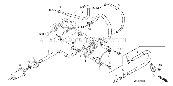 Honda GX690R (Type BDW)(VIN# GCBGK-1000001) Small Engine Page K Diagram