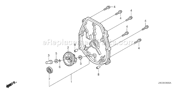 Honda GXH50U (Type QHM)(VIN# GCAFK-1000001) Small Engine Page E Diagram