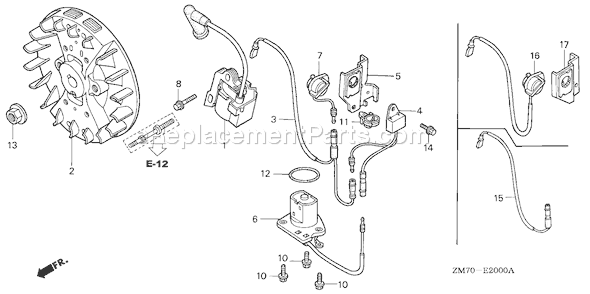 Honda GXH50 (Type QHA/A)(VIN# GCAL-1300001-1499999) Engine Carburetor Diagram