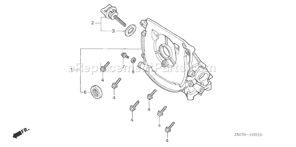 Honda GXH50 (Type QHAB)(VIN# GCAL-1500001-9999999) Small Engine Page L Diagram