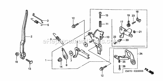 Honda GXH50 (Type SXAA)(VIN# GCAL-1300001-1499999) Small Engine Page N Diagram