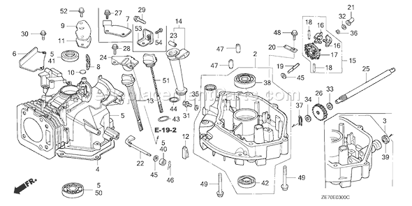 Honda GXV160K1 (Type A12)(VIN# GJ03-6100001-7999999) Small Engine Page F Diagram