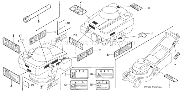 Honda GXV160K1 (Type A1AS)(VIN# GJ03-6100001-7999999) Small Engine Page J Diagram