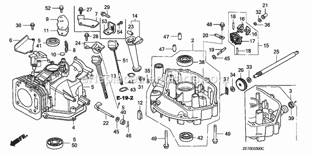 Honda GXV160K1 (Type A1AS)(VIN# GJ03-6100001-7999999) Small Engine Page B Diagram