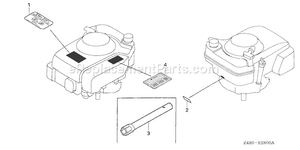 Honda GXV160UA1 (Type A1T)(VIN# GJAHA-1000001) Small Engine Page J Diagram