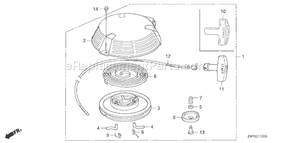 Honda GXV160UH2 (Type A1S)(VIN# GJABH-1000001) Small Engine Page M Diagram