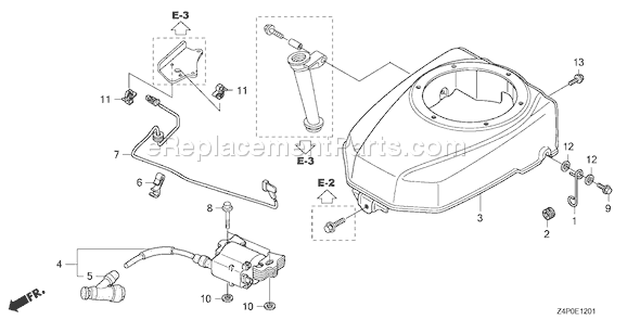 Honda GXV160UH2 (Type A1TT)(VIN# GJABH-1000001) Small Engine Page H Diagram