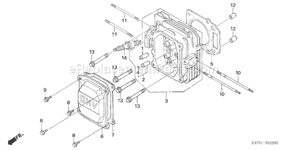 Honda GXV160UH2 (Type N1F1)(VIN# GJABH-1000001) Small Engine Page G Diagram