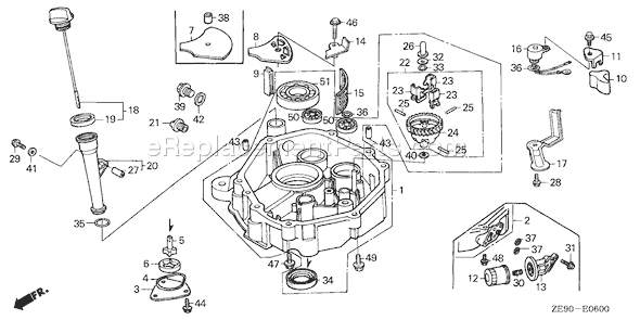 Honda GXV340K1 (Type DAT)(VIN# GJ02-1100001-2104741) Small Engine Page M Diagram