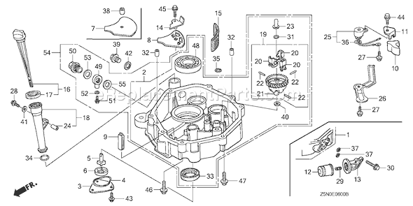 Honda GXV340RT2 (Type DA33)(VIN# GJACT-1000001) Small Engine Page N Diagram